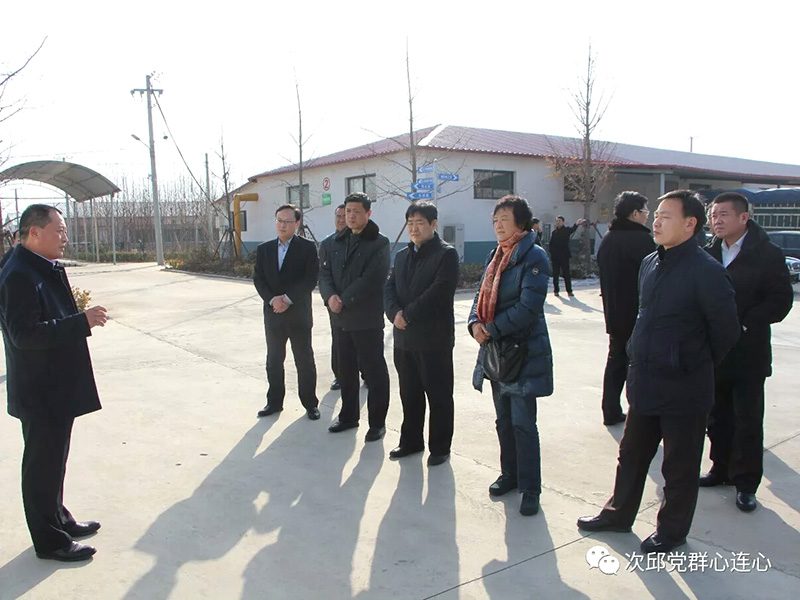 市政協(xié)原副主席、民建市委原主委牛惠蘭，市人大常委、民建市委副主委周中穩(wěn)一行到我公司調(diào)研蘆花雞養(yǎng)殖發(fā)展情況